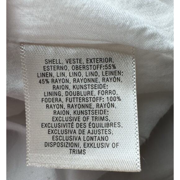 Anthropologie Sz 8 Linen Blend Baroque Print Shift Dress Boho Cottagecore Chic - Picture 10 of 12